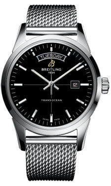 Breitling,Breitling - Transocean Day and Date Stainless Steel - Bracelet - Watch Brands Direct
