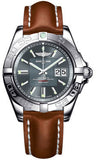 Breitling,Breitling - Galactic 41 Stainless Steel - Leather Strap - Watch Brands Direct