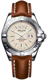 Breitling,Breitling - Galactic 41 Stainless Steel - Leather Strap - Watch Brands Direct