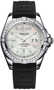 Breitling,Breitling - Galactic 41 Stainless Steel - Diamond Bezel - Diver Pro III Strap - Watch Brands Direct