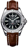 Breitling,Breitling - Galactic 41 Stainless Steel - Diamond Bezel - Croco Strap - Watch Brands Direct