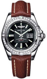 Breitling,Breitling - Galactic 41 Stainless Steel - Diamond Bezel - Sahara Strap - Watch Brands Direct