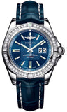 Breitling,Breitling - Galactic 41 Stainless Steel - Diamond Bezel - Croco Strap - Watch Brands Direct