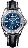 Breitling,Breitling - Galactic 41 Stainless Steel - Diamond Bezel - Lizard Strap - Watch Brands Direct