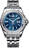 Breitling,Breitling - Galactic 41 Stainless Steel - Diamond Bezel - Pilot Bracelet - Watch Brands Direct