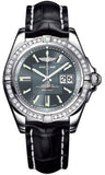 Breitling,Breitling - Galactic 41 Stainless Steel - Diamond Bezel - Croco Strap - Watch Brands Direct