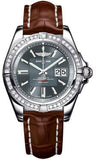 Breitling,Breitling - Galactic 41 Stainless Steel - Diamond Bezel - Croco Strap - Watch Brands Direct