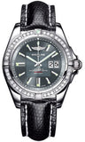 Breitling,Breitling - Galactic 41 Stainless Steel - Diamond Bezel - Lizard Strap - Watch Brands Direct