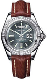 Breitling,Breitling - Galactic 41 Stainless Steel - Diamond Bezel - Sahara Strap - Watch Brands Direct