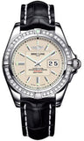 Breitling,Breitling - Galactic 41 Stainless Steel - Diamond Bezel - Croco Strap - Watch Brands Direct
