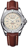 Breitling,Breitling - Galactic 41 Stainless Steel - Diamond Bezel - Sahara Strap - Watch Brands Direct
