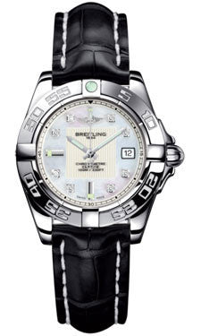 Breitling,Breitling - Galactic 32 Stainless Steel - Croco Strap - Watch Brands Direct