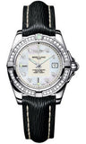 Breitling,Breitling - Galactic 32 Stainless Steel - Diamond Bezel - Sahara Strap - Watch Brands Direct