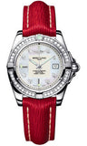 Breitling,Breitling - Galactic 32 Stainless Steel - Diamond Bezel - Sahara Strap - Watch Brands Direct