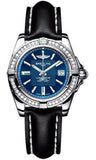 Breitling,Breitling - Galactic 32 Stainless Steel - Diamond Bezel - Leather Strap - Watch Brands Direct