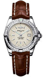 Breitling,Breitling - Galactic 32 Stainless Steel - Diamond Bezel - Croco Strap - Watch Brands Direct