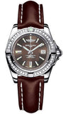 Breitling,Breitling - Galactic 32 Stainless Steel - Diamond Bezel - Leather Strap - Watch Brands Direct