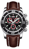 Breitling,Breitling - Superocean Chronograph M2000 Leather Strap - Watch Brands Direct