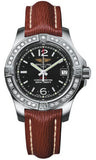 Breitling,Breitling - Colt Lady Diamond Bezel - Sahara Leather Strap - Watch Brands Direct