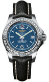 Breitling,Breitling - Colt Lady Diamond Bezel - Sahara Leather Strap - Watch Brands Direct