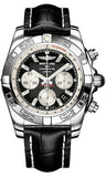 Breitling,Breitling - Chronomat 44 Steel Polished Bezel - Croco Strap - Watch Brands Direct