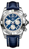 Breitling,Breitling - Chronomat 44 Steel Polished Bezel - Croco Strap - Watch Brands Direct