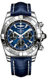 Breitling,Breitling - Chronomat 44 Steel Polished Bezel - Croco Strap - Watch Brands Direct