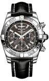 Breitling,Breitling - Chronomat 44 Steel Polished Bezel - Croco Strap - Watch Brands Direct