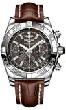 Breitling,Breitling - Chronomat 44 Steel Polished Bezel - Croco Strap - Watch Brands Direct