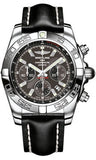 Breitling,Breitling - Chronomat 44 Steel Polished Bezel - Leather Strap - Watch Brands Direct