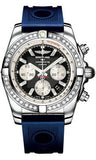 Breitling,Breitling - Chronomat 44 Steel 40 Diamond Bezel - Ocean Racer Strap - Watch Brands Direct