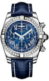Breitling,Breitling - Chronomat 44 Steel 40 Diamond Bezel - Croco Strap - Watch Brands Direct