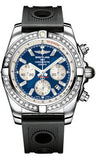 Breitling,Breitling - Chronomat 44 Steel 40 Diamond Bezel - Ocean Racer Strap - Watch Brands Direct