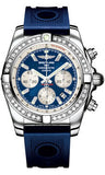 Breitling,Breitling - Chronomat 44 Steel 40 Diamond Bezel - Ocean Racer Strap - Watch Brands Direct