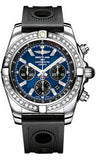Breitling,Breitling - Chronomat 44 Steel 40 Diamond Bezel - Ocean Racer Strap - Watch Brands Direct