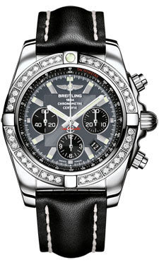 Breitling - Chronomat 44 Steel 40 Diamond Bezel - Leather