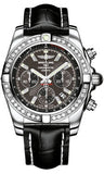 Breitling,Breitling - Chronomat 44 Steel 40 Diamond Bezel - Croco Strap - Watch Brands Direct