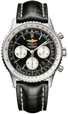 Breitling,Breitling - Navitimer 01 43mm - Stainless Steel - Croco Strap - Watch Brands Direct