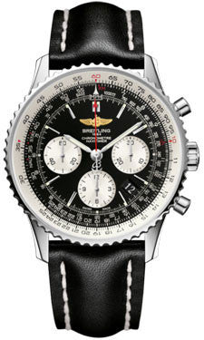 Breitling,Breitling - Navitimer 01 43mm - Stainless Steel - Leather Strap - Watch Brands Direct