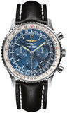 Breitling,Breitling - Navitimer 01 46mm - Stainless Steel - Leather Strap - Watch Brands Direct