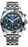 Breitling,Breitling - Chronomat 41 Steel Polished Bezel - Pilot Bracelet - Watch Brands Direct