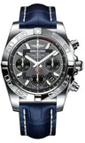 Breitling,Breitling - Chronomat 41 Steel Polished Bezel - Croco Strap - Watch Brands Direct