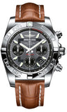 Breitling,Breitling - Chronomat 41 Steel Polished Bezel - Croco Strap - Watch Brands Direct