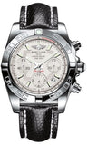 Breitling,Breitling - Chronomat 41 Steel Polished Bezel - Lizard Strap - Watch Brands Direct