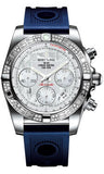 Breitling,Breitling - Chronomat 41 Steel Diamond Bezel - Ocean Racer Strap - Watch Brands Direct