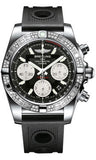 Breitling,Breitling - Chronomat 41 Steel Diamond Bezel - Ocean Racer Strap - Watch Brands Direct