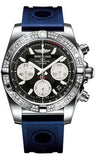 Breitling,Breitling - Chronomat 41 Steel Diamond Bezel - Ocean Racer Strap - Watch Brands Direct