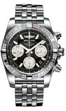 Breitling,Breitling - Chronomat 41 Steel Diamond Bezel - Pilot Bracelet - Watch Brands Direct