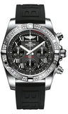 Breitling,Breitling - Chronomat 41 Steel Diamond Bezel - Diver Pro III Strap - Watch Brands Direct