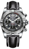 Breitling,Breitling - Chronomat 41 Steel Diamond Bezel - Lizard Strap - Watch Brands Direct